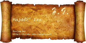Hajdú Iza névjegykártya