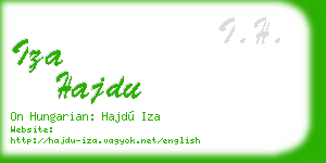 iza hajdu business card